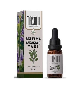 Diğer 128849899 Masala Saf Adaçayı Acı Elma Yağı10 Ml. Clary Oil