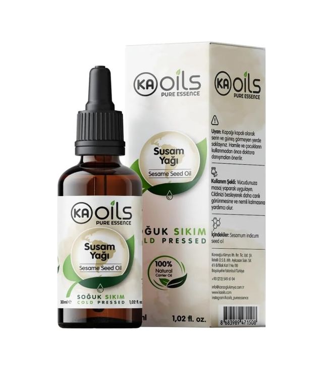 Diğer 128850076 Susam Yağı 30 Ml Soğuk Sıkım - 100% Pure & Natural Sesame Oil Cilt Ve Saç Bakımı İçin Doğal Nemlendirici Masaj, Aromaterapi Ve Taşıyıcı Yağ