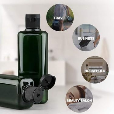 Diğer 128853815 Plastik Boş Şişeler, 2 Adet 200Ml Sıkmalı Şişe, Çevrilebilir Kapaklı Yeniden Doldurulabilir Şişeler, El Dezenfektanı Şişesi, Şampuan, Sıvı Sabun, Losyon Ve Kremler İçin Boş Şişeler