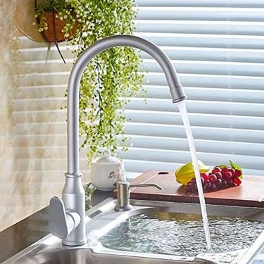 Diğer 128854144 Lavabo Sabunluğu Fırçalanmış Nikel Sabunluk Mutfak Lavabo İçin 47 İnç Tüp Doğrudan Sabun Şişesine Bağlanır, Artık Dolum Yok Mutfak Lavabo Tezgah Dispenseri Tezgahtan Dahili Dolum