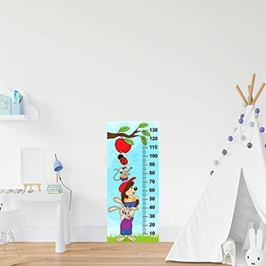 Diğer 128854169 Çocuk Odası Bebek Odası Boy Ölçer Boy Cetveli Hayvanlar Elma