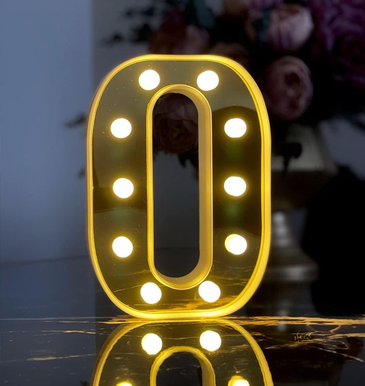 Diğer 128855836 3D Işıklı Led Harf Dekoratif Aydınlatma Büyük Boy O