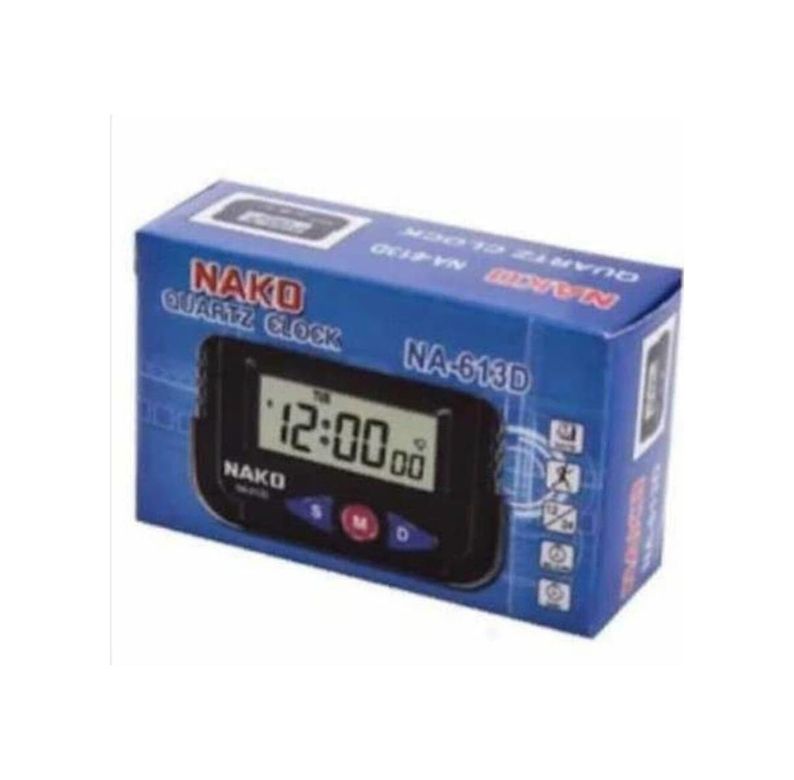 Diğer 128857348 Nako Mini Saat - Dijital Masa Saati - Araç Saati Alarm Kronometre - Mini