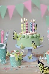 Diğer 128858009 Gümüş Yaldızlı Kelebek Parti Süsü, Dekorasyon Ve Balon Süsleme 48 Adet,pm-996