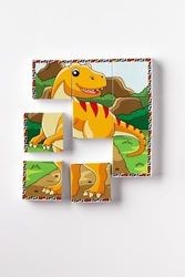 Diğer 128858308 Manyetik Blok Çift Taraflı 9 Parçalı Mıknatıslı Dinozor Puzzle - 2 Görsel Yapboz