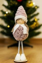 Diğer 128858824 Yılbaşı Çam Ağacı Süsü Dilek Perisi Pembe 20 Cm