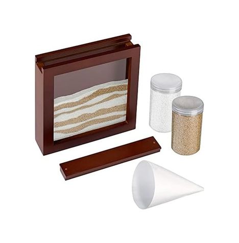 Diğer 128859270 Lillian Rose W Espresso Bitmiş Birlik Töreni Seti 2 Renkli Kum Kaplı, 4,4 Cm, Kahverengi