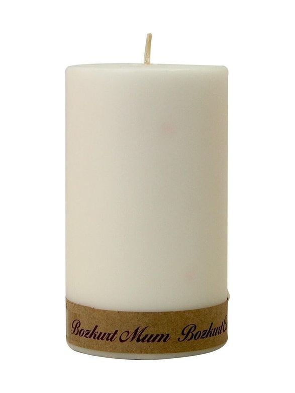 Diğer 128859746 Simagift Simagift Bozkurt Mum Silindir Şeklinde Mum 7X12 Cm Krem