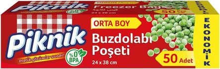 Diğer 128861071 Piknik Buzdolabı Poşeti Ort Eko, 50'li