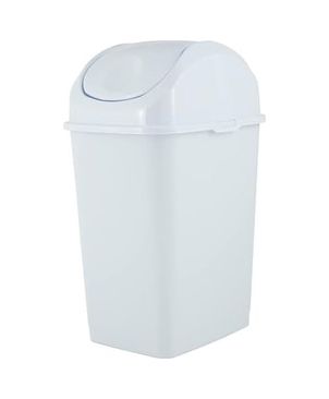Diğer 128861820 Superio Mini Plastik Çöp Kovası, Salıncak Üst Kapaklı 1,25 Galon Kompakt Küçük Çöp Kovası Taşınabilir Çöp Kovası Tezgah, Masaüstü, Makyaj Vanity, Banyo, Araba, Lavabo Altı, Yurt İçin, 5 Litre Beyaz