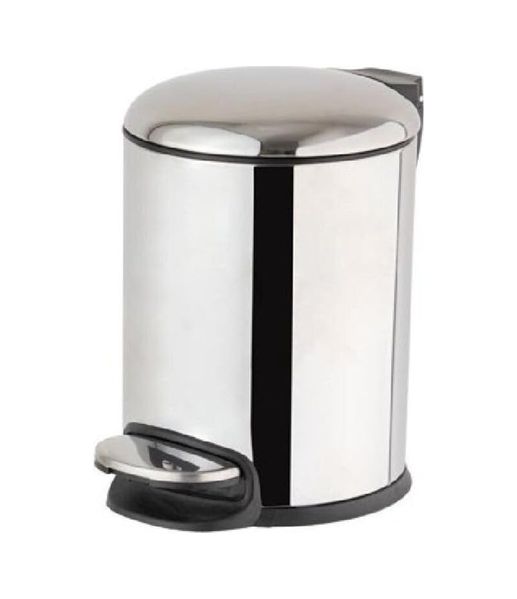 Diğer 128861845 Pedallı Parlak Nikel Çöp Kovası 5 Lt / 310X230X205 Mm