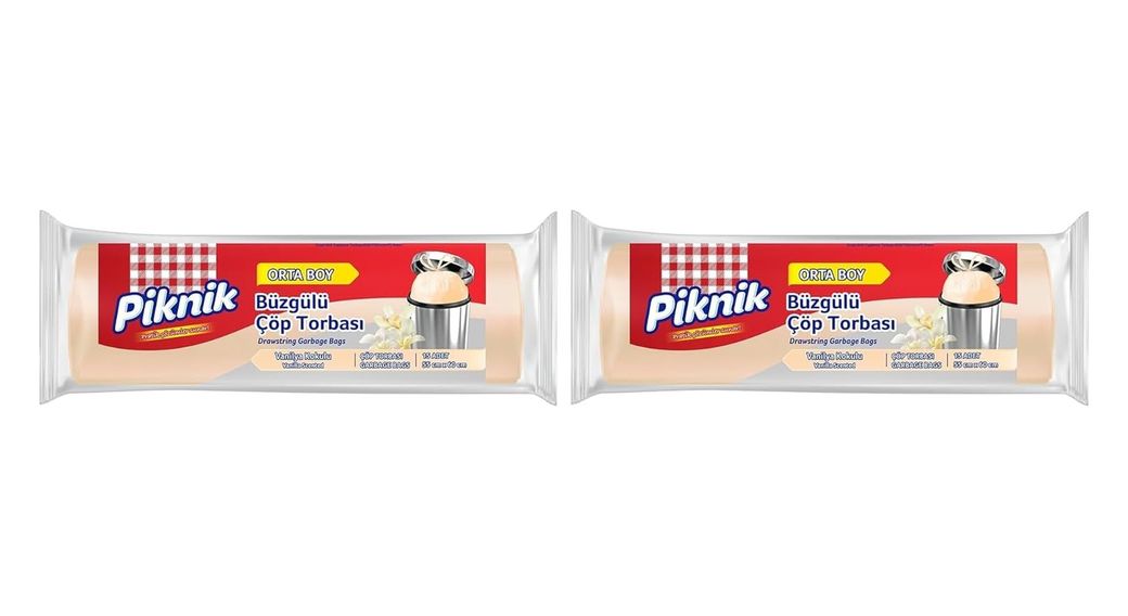 Diğer 128861948 Piknik Çöp Torbasi Büzgülü Vanil. Orta 10 2Li Paket