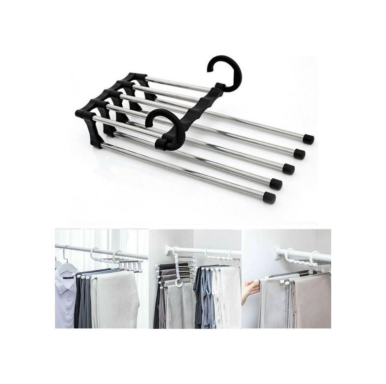 Diğer 128862538 Toptan Hareketli Katlanabilir Askı Dolap Içi Kumaş Kot Pantolon Askısı 5 In 1 Eşarp Askılığı Çoklu Askılık