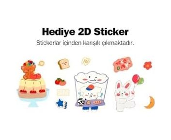 Diğer 128862994 1100Ml Pipetli/pipetsiz Kullanım Sevimli Hayvanlar Desenli Kulplu Askılı Tritan Su Matara Lacivert