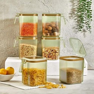 Diğer 128863306 Saklama Kabı, Kendinden Kapaklı, Şeffaf, 2,5 Litre