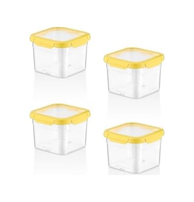 Diğer 128864007 Smatware 4'lü Set Loxo Sızdırmaz Saklama Kabı 1000 Ml Sarı