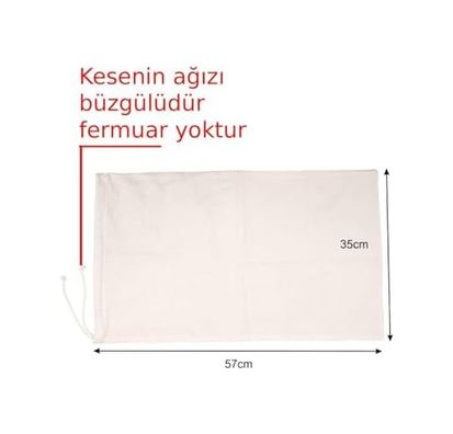 Diğer 128865005 Bakliyat Ham Bez Saklama Kesesi Büzgülü Ürün Yüzde Yüz Pamuk Kotondur 57X35 Santim Hacim 6 Kilo