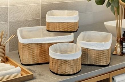 Diğer 128867462 Wicker Premium Serisi 4'lü Set Organizer