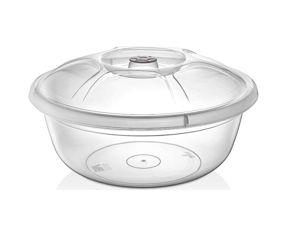 Diğer 128868199 Şeffaf Plastik Hamur Leğeni, Kapaklı, 40 Litre