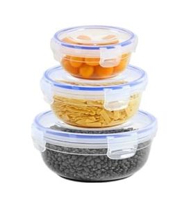 Diğer 128868371 Dünya Plastik 3'lü Contalı Yuvarlak Saklama Set 400,800,1350 Ml