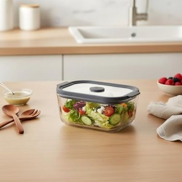 Diğer 128868462 Cam Kapaklı Silikon Vakumlu Borosilikat Saklama Kabı - 470 Ml Orta Boy Kahve, Çay Ve Kuruyemiş Kavanozu
