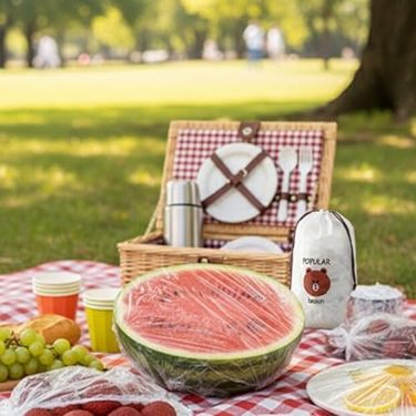 Diğer 128869327 Streç Tabak Bonesi, 100 Adet Gıda Temasına Uygun,bpa Free Dayanıklı Lastikli Poşet,tabak Ve Tencereler İçin Koruyucu Kapak