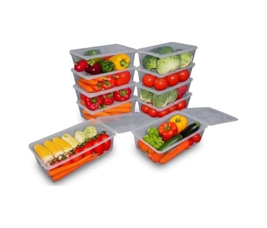 Diğer 128869489 Buzdolabı Saklama Kabı, Kendinden Kapaklı Derin Dondurucu Kabı, Buzluk Kutusu, Dolap Organizeri, Mutfak Düzenleyici, Bpa Free 10, Şeffaf, 2000 Ml