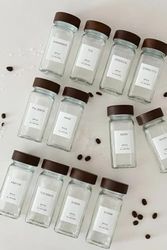 Diğer 128869517 12'li Bambu Ve Akasya Kapaklı Cam Baharatlık Seti 120 Ml - Doğal Ahşap Kapaklı, Şeffaf Cam, Sağlıklı Ve Şık Baharat Kavanozları Akasya Kapak