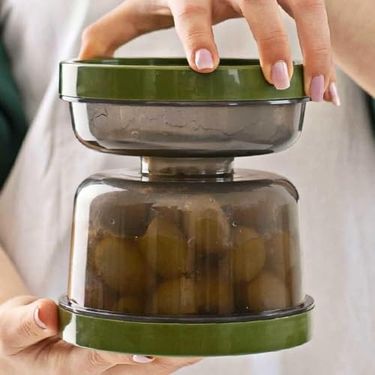 Diğer 128870622 Kum Saati Şeklinde Turşu Ve Zeytin Süzme Kabı, Çok Yönlü Turşuluk Zeytinlik, Pratik Kullanım Ve Temizlik İçin İdeal, Mutfakta Fonksiyonel Depolama Çözümü