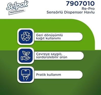 Diğer 128871044 Selpak Professional Re-Pro Sensörlü Dispenser Havlu 6 Rulo 21Cm X 135 M