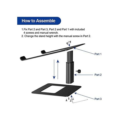 Diğer 128873832 Masa İçin Ayarlanabilir Dizüstü Bilgisayar Standı Asansörlü Laptop Standı 10-17.3 İnç Yükseklik Ayarlı Sehpa