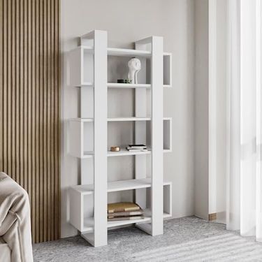 Diğer 128874160 Milano Kitaplık, Raflı Kitaplık, Kütüphane, Çalışma Odası, Ev-Ofis, Beyaz