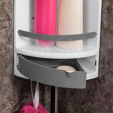 Diğer 128874465 Banyo Köşesi Banyo Duşakabin Rafı Çekmeceli Raf