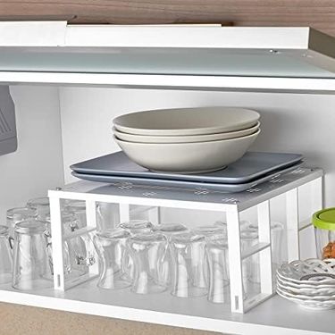 Diğer 128874618 Mutfak Banyo Organizeri, Metal Gövde Plastik Ayak, Büyük Boy, Beyaz Çerçeve