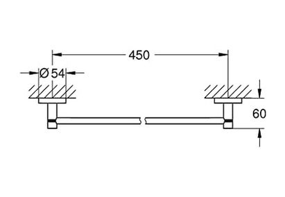 Diğer 128875270 Start Uzun Havluluk 504Mm Duş / Banyo Aksesuarları Krom 41197000