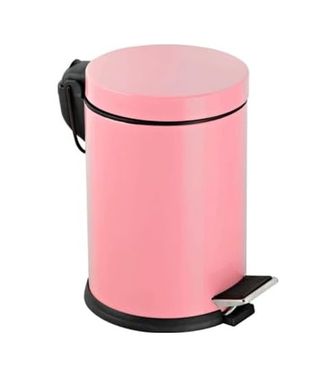 Diğer 130373034 Premium Serisi 3 Litre Hacimli Paslanmaz Banyo-Mutfak Pedallı Çöp Kovası Pembe