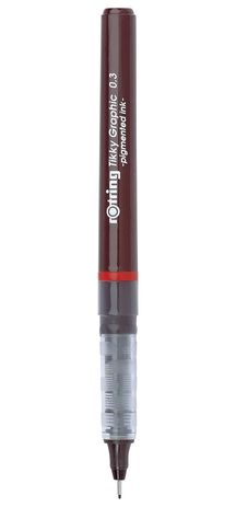Diğer 130410615 1904753 Tikky Grafik Fiber Uçlu Kalem, Siyah Mürekkep, Kahverengi Gövde, 0.3 Mm