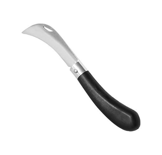 Diğer 131572633 Telvesse Desan Eğri Aşı Bıçağı Bağ Bıçağı Paslanmaz Ceviz Aşı Ekipmanı 20Cm No:3 Siyah Plastik Saplı