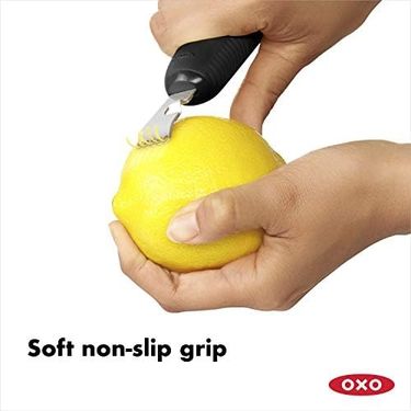 Diğer 131573256 - Soyma Bıçaklı Limon Rendesi Ve Limon Kabuğu Soyma Aleti, Siyah