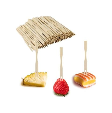 Diğer 131574303 100 Paket Bambu Meze Çatalı, Meze İçin Kürdan, Meyve, Kokteyl, Şarküteri Tahtası Aksesuarları İçin 3,5 İnç Mini Çatal 100 Paket