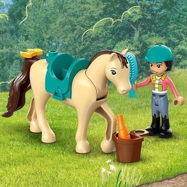 Diğer 131747390 At Ve Midilli Römorku 42634-4 Yaş Ve Üzeri Çocuklar İçin Liann Ve Zoya Minifigürü İçeren Yaratıcı Oyuncak Yapım Seti 105 Parça
