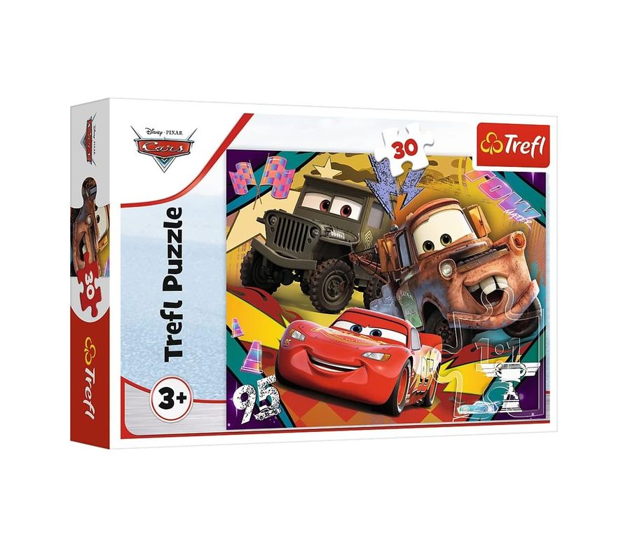 Diğer 131747741 18293 Masal Karakterleri, Yaratıcı Eğlence, 3 Yaşındaki Çocuklar İçin Eğlence, Arabalar, Hız Yapan Arabalarla 30 Parçalı Renkli Yapboz