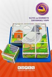 Diğer 131748052 Uçan Hayvanlar 3D Puzzle - 9 Küp 6 Yapboz