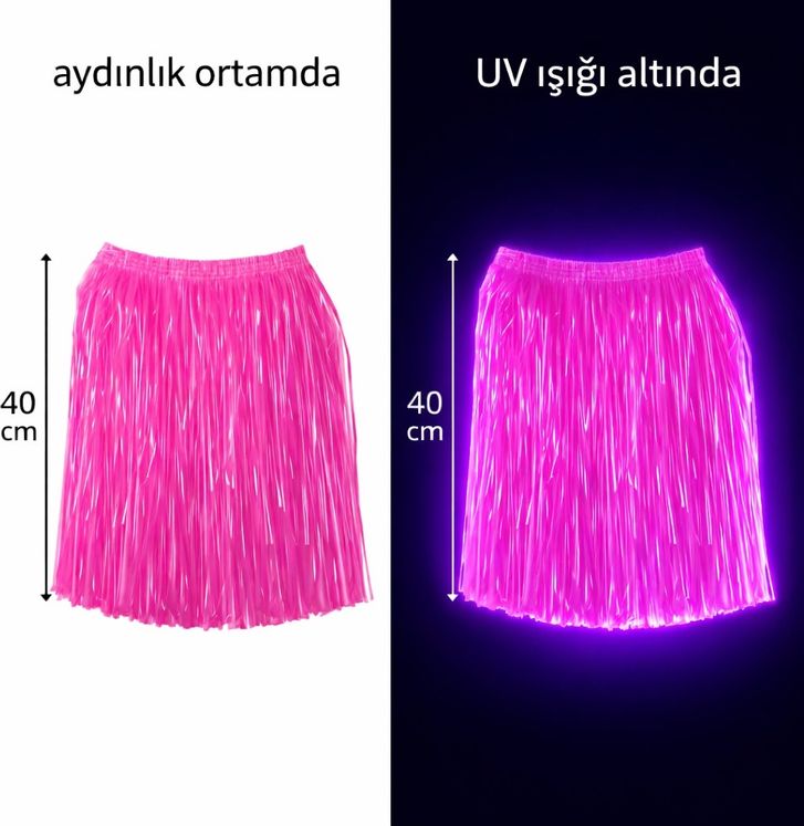 Diğer 131841757 Neon Pembe Hawaii Parti Eteği 40 Cm - Huvj-874165 Standart