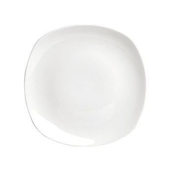 Diğer 142783243807700140557466 04A+P014855 Square Yemek Tabağı, Porselen Açık