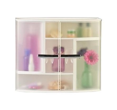 Diğer 142783243810350140557466 M-09416 Şeffaf Naturel Banyo Ecza Dolabı Açık Gri