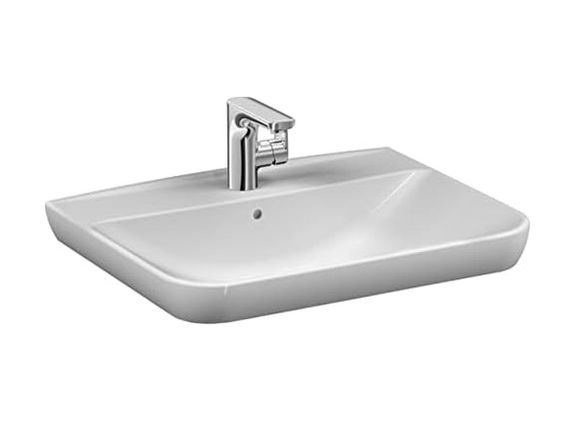 Diğer 142783243810870140557466 Sento 5946B003-0001 Lavabo, 65 Cm, Beyaz Açık Ceviz