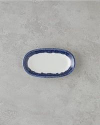 Diğer 142783243866520140557466 Larry Porselen Kayık Tabak 19 Cm Lacivert Açık