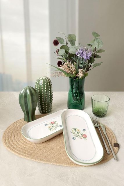 Diğer 142783243876240140557466 Rose Noyan Kayık Tabak 26 Cm 2 Adet 22913 Açık