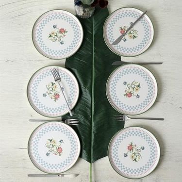Diğer 142783243880920140557466 Rose Pasta Tabağı 22 Cm 6 Adet 22911 Açık